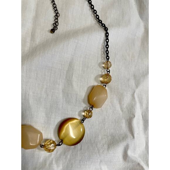 Vintage 90s station chain resin bead adjustable length necklace - Picture 5 of 6